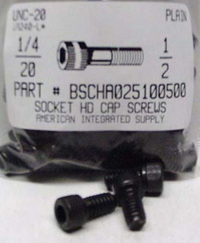 1/4-20X1/2 SOCKET HEAD CAP SCREW ALLOY STEEL BLACK