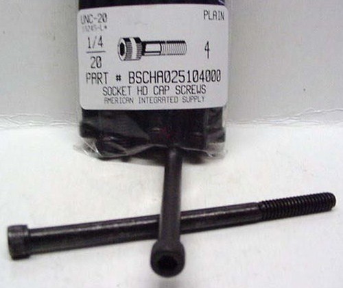 1/4-20X4 SOCKET HEAD CAP SCREW ALLOY STEEL BLACK