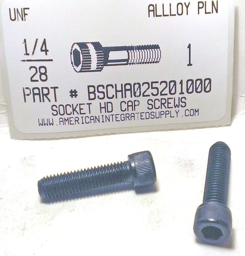 1/4-28X1 SOCKET HEAD CAP SCREW ALLOY STEEL BLACK