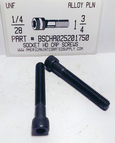 1/4-28X1-3/4 SOCKET HEAD CAP SCREW ALLOY STEEL BLACK