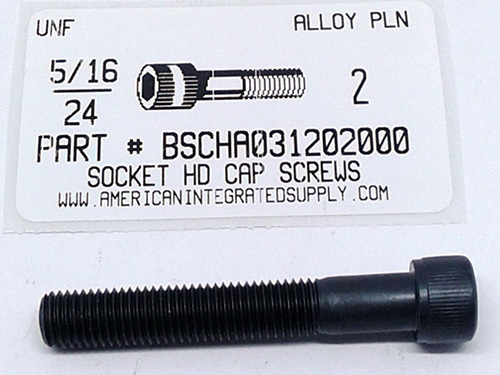 5/16-24X2 SOCKET HEAD CAP SCREW ALLOY STEEL BLACK