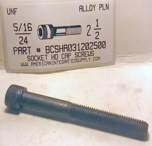 5/16-24X2-1/2 SOCKET HEAD CAP SCREW ALLOY STEEL BLACK