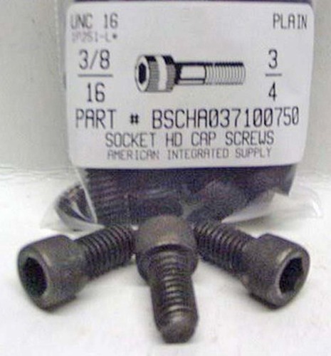 3/8-16X3/4 SOCKET HEAD CAP SCREW ALLOY STEEL BLACK