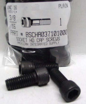 3/8-16X1 SOCKET HEAD CAP SCREW ALLOY STEEL BLACK