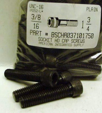 3/8-16X1-3/4 SOCKET HEAD CAP SCREW ALLOY STEEL BLACK