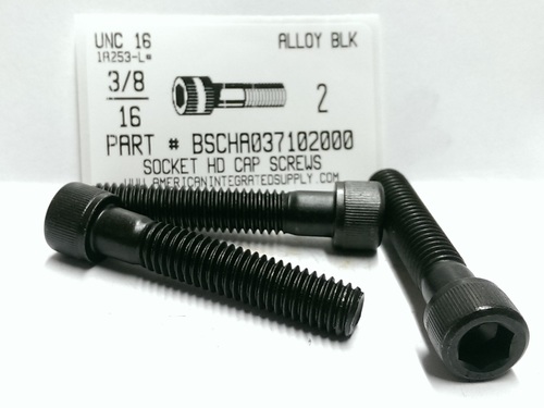 3/8-16X2 SOCKET HEAD CAP SCREW ALLOY STEEL BLACK