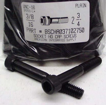 3/8-16X2-3/4 SOCKET HEAD CAP SCREW ALLOY STEEL BLACK