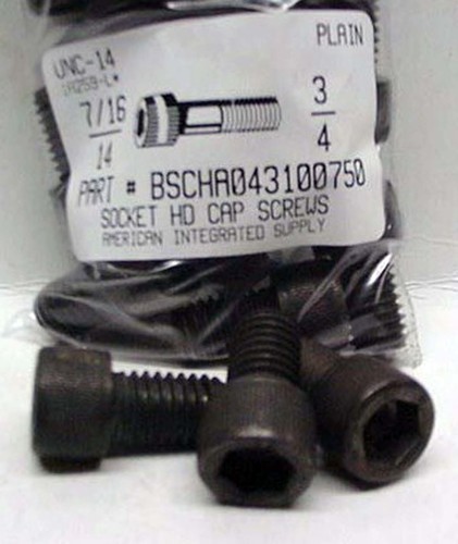 7/16-14X3/4 SOCKET HEAD CAP SCREW ALLOY STEEL BLACK