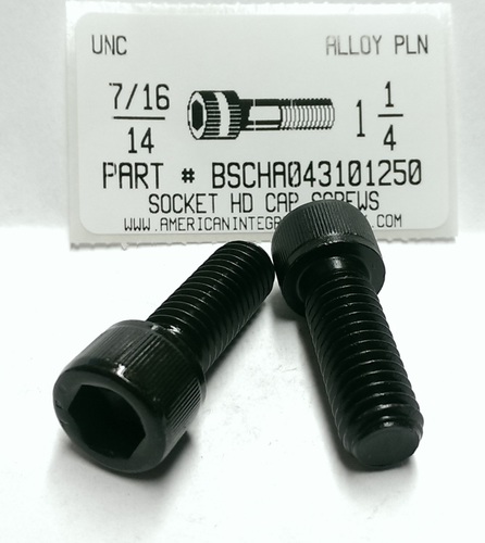 7/16-14X1-1/4 SOCKET HEAD CAP SCREW ALLOY STEEL BLACK