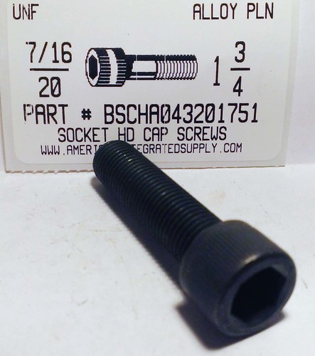 7/16-20X1-3/4 SOCKET HEAD CAP SCREW ALLOY STEEL BLACK