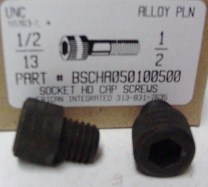 1/2-13X1/2 SOCKET HEAD CAP SCREW ALLOY STEEL BLACK