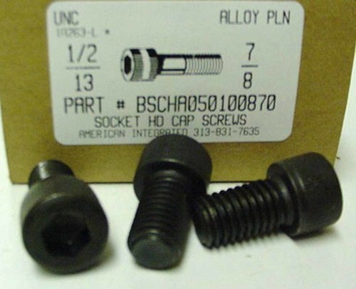 1/2-13X7/8 SOCKET HEAD CAP SCREW ALLOY STEEL BLACK