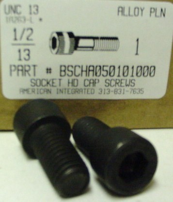 1/2-13X1 SOCKET HEAD CAP SCREW ALLOY STEEL BLACK