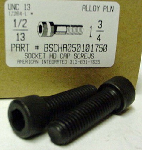 1/2-13X1-3/4 SOCKET HEAD CAP SCREW ALLOY STEEL BLACK