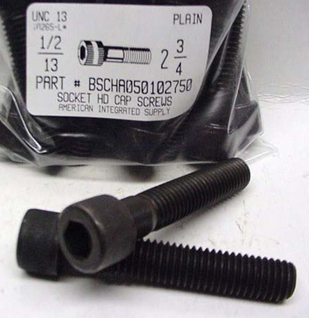 1/2-13X2-3/4 SOCKET HEAD CAP SCREW ALLOY STEEL BLACK