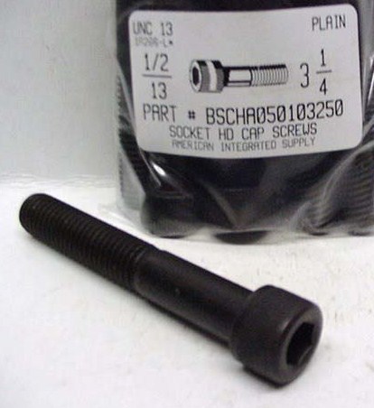 1/2-13X3-1/4 SOCKET HEAD CAP SCREW ALLOY STEEL BLACK