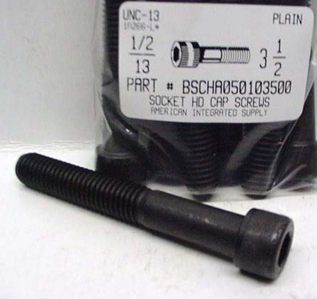 1/2-13X3-1/2 SOCKET HEAD CAP SCREW ALLOY STEEL BLACK