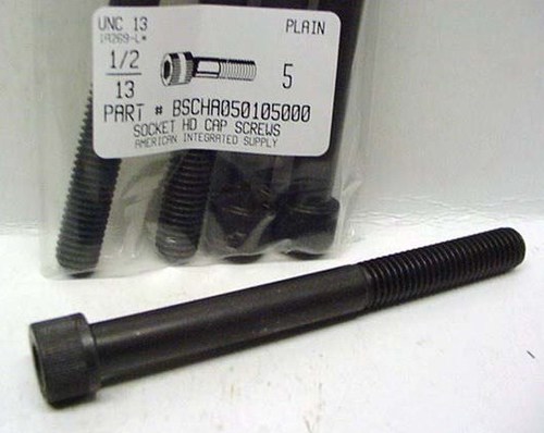 1/2-13X5 SOCKET HEAD CAP SCREW ALLOY STEEL BLACK