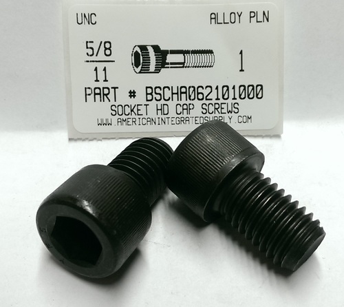 5/8-11X1 SOCKET HEAD CAP SCREW ALLOY STEEL BLACK