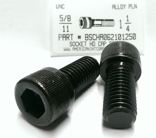 5/8-11X1-1/4 SOCKET HEAD CAP SCREW ALLOY STEEL BLACK