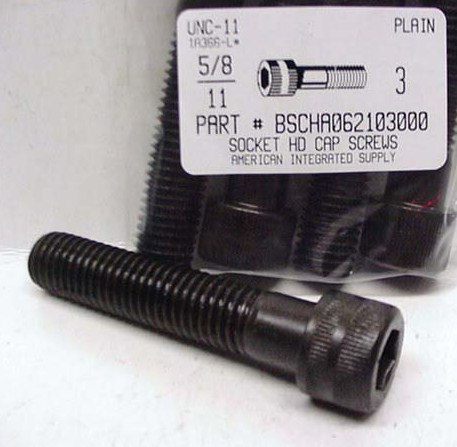 5/8-11X3 SOCKET HEAD CAP SCREW ALLOY STEEL BLACK