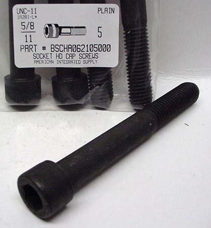 5/8-11X5 SOCKET HEAD CAP SCREW ALLOY STEEL BLACK