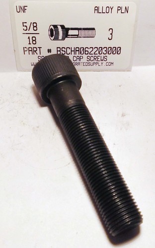 5/8-18X3 SOCKET HEAD CAP SCREW ALLOY STEEL BLACK