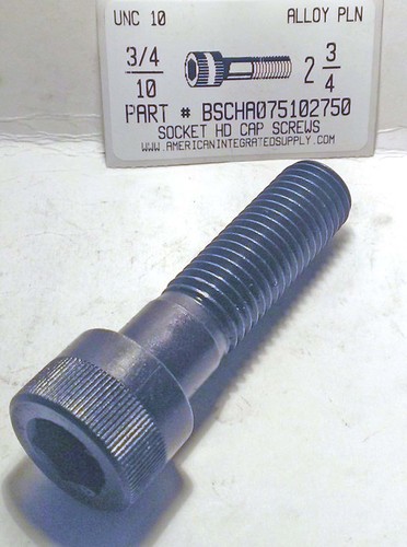 3/4-10X2-3/4 SOCKET HEAD CAP SCREW ALLOY STEEL BLACK