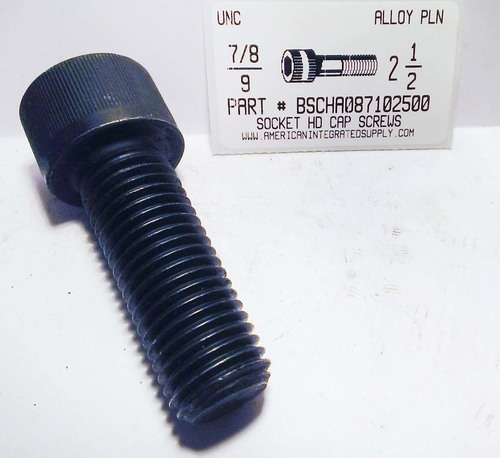 7/8-9X2-1/2 SOCKET HEAD CAP SCREW ALLOY STEEL BLACK