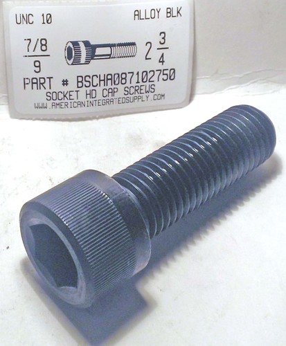 7/8-9X2-3/4 SOCKET HEAD CAP SCREW ALLOY STEEL BLACK