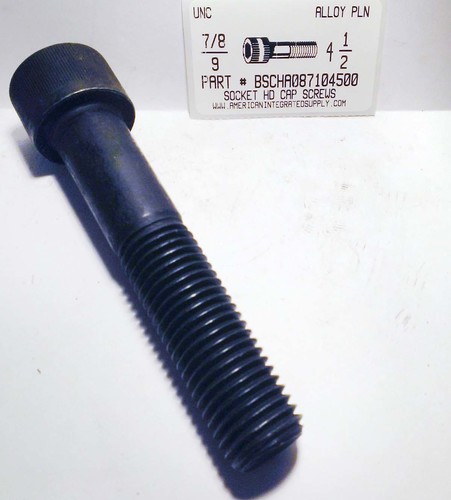 7/8-9X4-1/2 SOCKET HEAD CAP SCREW ALLOY STEEL BLACK