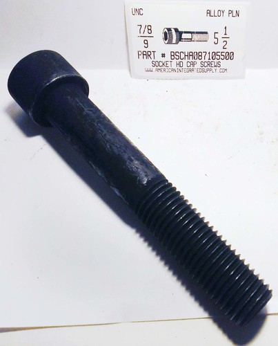 7/8-9X5-1/2 SOCKET HEAD CAP SCREW ALLOY STEEL BLACK