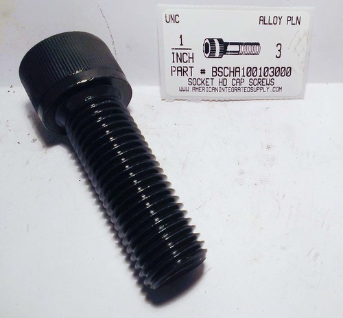 1-8X3 SOCKET HEAD CAP SCREW ALLOY STEEL BLACK