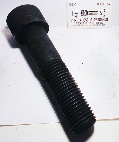 1-1/4-7X5-1/2 SOCKET HEAD CAP SCREW ALLOY STEEL BLACK