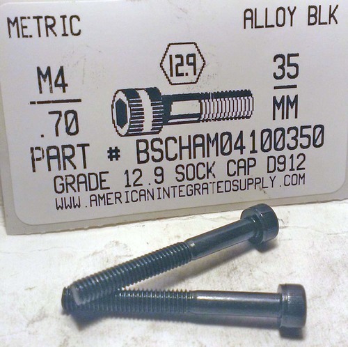 M4-.70X35mm SOCKET HEAD CAP SCREW 12.9 STEEL BLACK D912