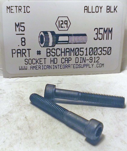 M5-.80X35mm SOCKET HEAD CAP SCREW 12.9 STEEL BLACK D912