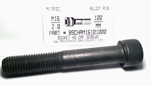 M16-2.00X100mm SOCKET HEAD CAP SCREW 12.9 STEEL BLACK D912