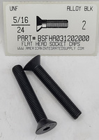 5/16-24X2 FLAT HEAD SOCKET CAP SCREW ALLOY STEEL BLACK