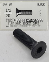 1/2-20X2 FLAT HEAD SOCKET CAP SCREW ALLOY STEEL BLACK