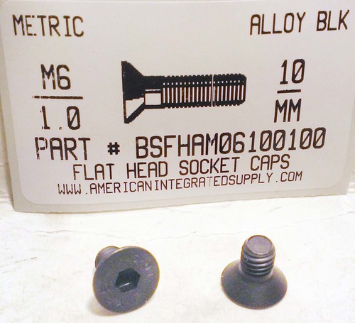 M6-1.00X10mm FLAT HEAD SOCKET CAP SCREW 10.9 STEEL D7991