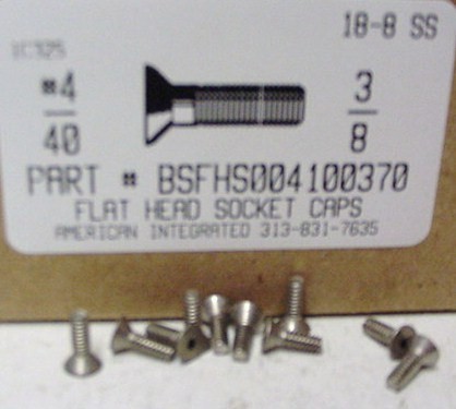 #4-40X3/8 FLAT HEAD SOCKET CAP SCREW 18-8 STAINLESS STEEL