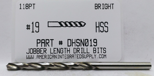 #19 HSS DRILL JOBBER LENGTH BRIGHT