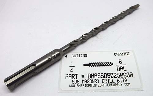 1/4X6 MASONRY DRILL SDS 4" CUTTING