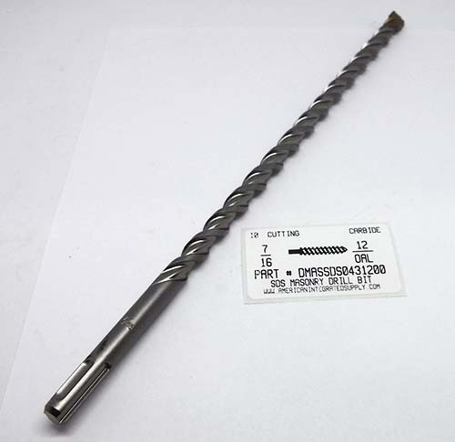 7/16X12 MASONRY DRILL SDS 10" CUTTING