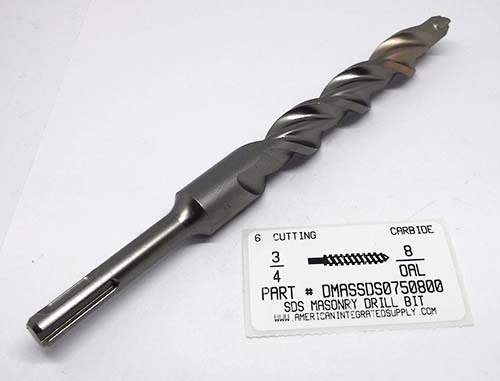 3/4X8 MASONRY DRILL SDS 6" CUTTING