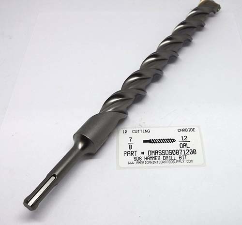 7/8X12 MASONRY DRILL SDS 10" CUTTING