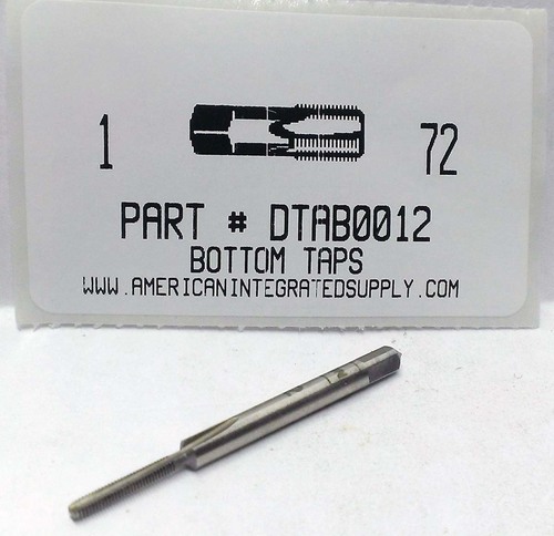 1-72 BOTTOM HAND TAP HIGH CARBON STEEL DRILL SIZE #53