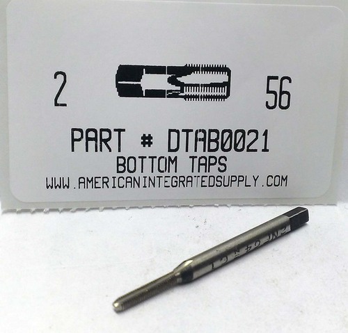 2-56 BOTTOM HAND TAP HIGH CARBON STEEL DRILL SIZE #51