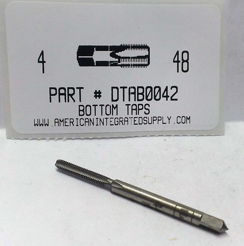 4-48 BOTTOM HAND TAP HIGH CARBON STEEL DRILL SIZE #42