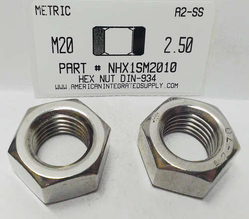 M20-2.50 HEX NUT A2 STAINLESS STEEL